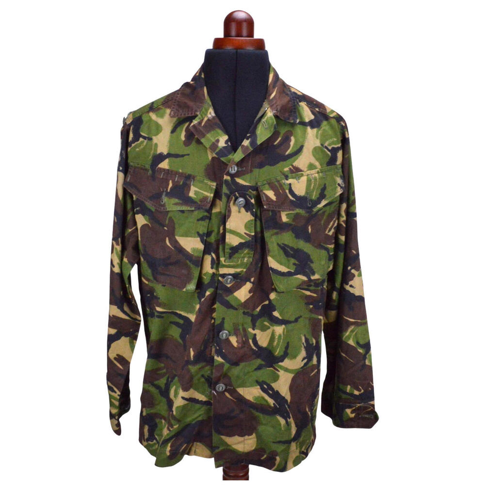British Army Camo Military Combat Woodland DPM Shirt 180/96 Medium Regular Zip